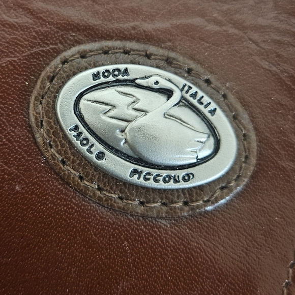 Paolo Piccolo Brown Genuine Leather Satchel Bag! - Picture 2 of 11